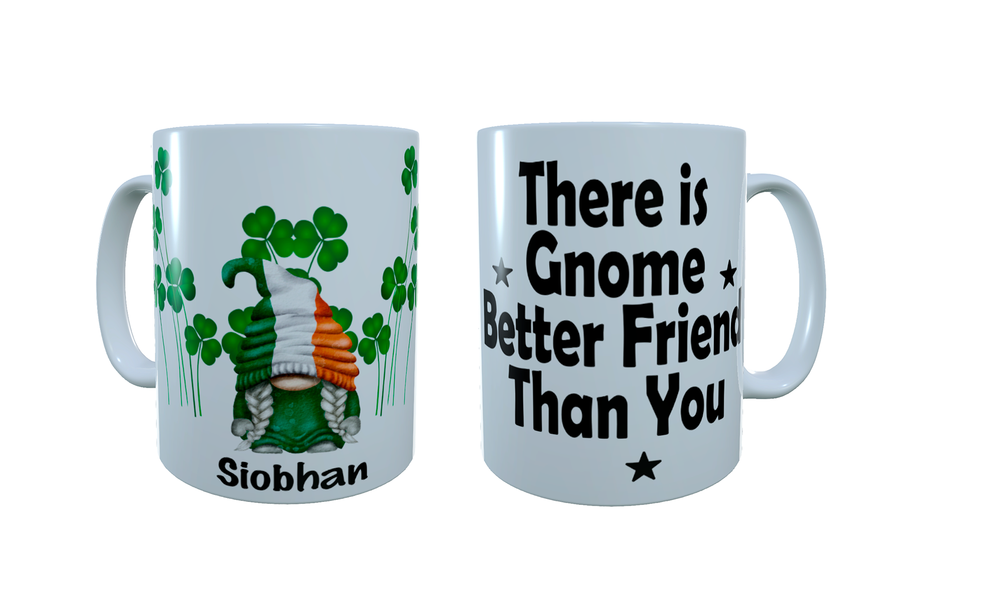 Patriotic Gnome Ceramic Mug, Irish Gnome, Gonk Coffee Mug - Click Image to Close